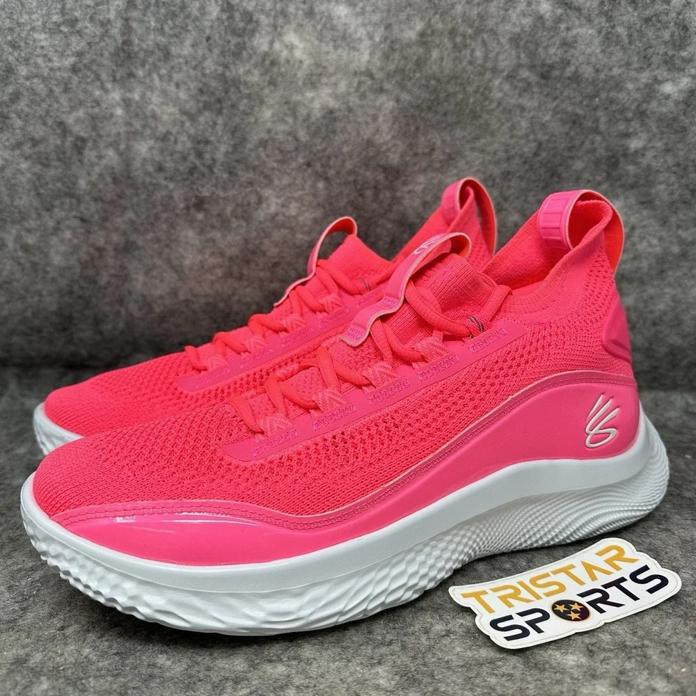 Under Armour Curry 8 NM Basketball Shoes Mens Sz 12.5 Pink White Steph Curry